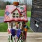 Colorful Ceramic Candle Holder House Butterflies Inn