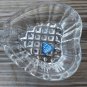Cristais Maua Brazil Depression Glass Heart Shaped Ashtray Pair