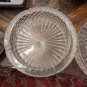 Two Heavy Led Crystal Vintage Glass Ashtrays