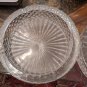 Two Heavy Led Crystal Vintage Glass Ashtrays