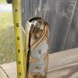 VTG GOLD TONE METAL TARNISH RESISTANT BUD VASE WHITE ENAMEL LILLIES JAPAN 6.5&acirc;��