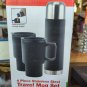 Four Piece Stainless Steel Travel Mug Set W Travel Case