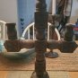 Gothic Style Wood 3 Candles Holder