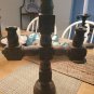 Gothic Style Wood 3 Candles Holder
