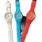 Three Skmei Rubber Band Watches Red White And Blue Japan movement Lot