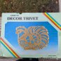 Vintage Country Decor Brass Chicken Trivet Taiwan