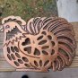 Vintage Country Decor Brass Chicken Trivet Taiwan