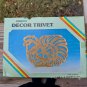 Vintage Country Decor Brass Chicken Trivet Taiwan