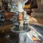 Vintage International Pewter Figure Boy Girl w/ Gifts F. Robert Drury