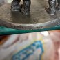 Vintage International Pewter Figure Boy Girl w/ Gifts F. Robert Drury