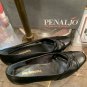 Penaljo Black Leather Womens Heels 8.5