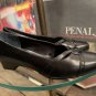 Penaljo Black Leather Womens Heels 8.5