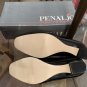 Penaljo Black Leather Womens Heels 8.5