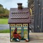 LENOX WINTER GREETINGS TOLEWARE CARDINAL BIRDHOUSE VOTIVE