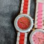 Five Geneva Watched  Round Face Stylish mixed color rubber bands lot. Fun.