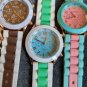 Five Geneva Watched  Round Face Stylish mixed color rubber bands lot. Fun.