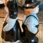 Vintage Large Porcelain Dutch Salt And Pepper Shakers 4.75" tall