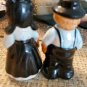 Vintage Large Porcelain Dutch Salt And Pepper Shakers 4.75" tall
