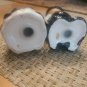 Vintage Large Porcelain Dutch Salt And Pepper Shakers 4.75" tall