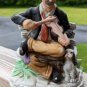 Old Man Playing his Violin Vintage Figurine Measures 8" Tall  Homco