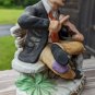 Old Man Playing his Violin Vintage Figurine Measures 8" Tall  Homco