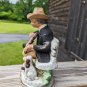 Old Man Playing his Violin Vintage Figurine Measures 8" Tall  Homco