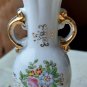 Vintage 4-5/8" Small Vase Made in Occupied Japan Porcelain White w Gold Accent