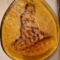 Vintage Amber Glass Tear Shaped image 9" by 6"