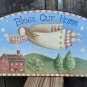 Bless Our Home Hand Painted Wood Wall Hanging