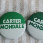Two Carter Mondale Pin Buttons