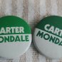 Two Carter Mondale Pin Buttons