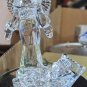 Ice Clear Holy Night Music Box Angel And Baby In Crib Figures