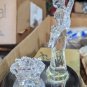 Ice Clear Holy Night Music Box Angel And Baby In Crib Figures