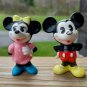 Vintage Walt Disney Productions Japan Mickey And Mini Mouse Set