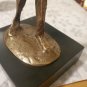 Brass Lady playing the Flute Art Statue