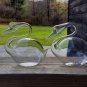 Knobler Clear Glass Swan set of four. 4" tall each