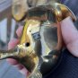 Vintage Mid 20th Century Small Gold Brass Elephant Made in India 4"
