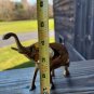 Vintage Mid 20th Century Small Gold Brass Elephant Made in India 4"