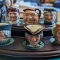 Six Miniatures Royal Doulton Mugs With Fine Wood Stand