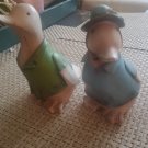 Dolgencorp Mr And Mrs Duck Figurines Porcelain 6x3 Each