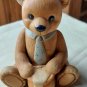 Vintage Homco Figurine Boy Bear with Blue Tie and Honey Pot - #1405