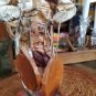 Elaborado A Mano Vintage Mexican Folk Art Figurin 12" Paper Mache