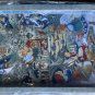 Vintage Angel Cherub Treehouse Rectangle Tray Christmas Tin 13" X 9"
