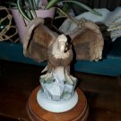 American Eagle Figurine KW7212 Vintage Lefton China Porcelain  6" tall w stand