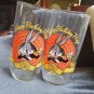 Bugs Bunny Anniversary Glasses "Happy Birthday Bugs" 50th Set of 2 1990 Warner