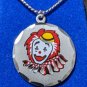 Vintage Blackinton Pewter Clown Face Chain & Pendant Necklace New In Box USA