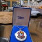 Vintage Blackinton Pewter Clown Face Chain & Pendant Necklace New In Box USA