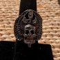 Vintage Skull and Wing Dagger Biker's Ring size 7 Adjustable