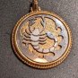 Vintage Golden Scorpio Medallion Pendant