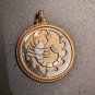 Vintage Golden Scorpio Medallion Pendant